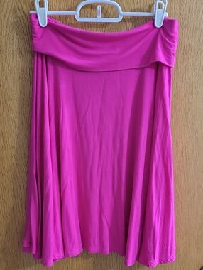 Jubilee Couture Fuchsia Fold-Over Waist Skirt